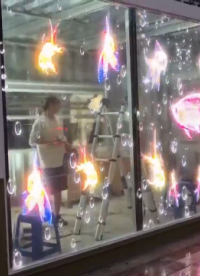震撼你的感官！LED全息屏帶來前所未有的視覺盛宴# LED全息屏# LED全息貼膜屏