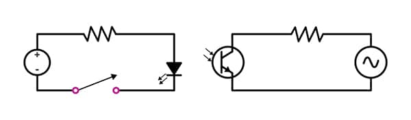 固态继电器的基本内部原理图