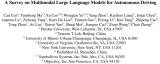 自动驾驶和多模态大语言模型的发展历程