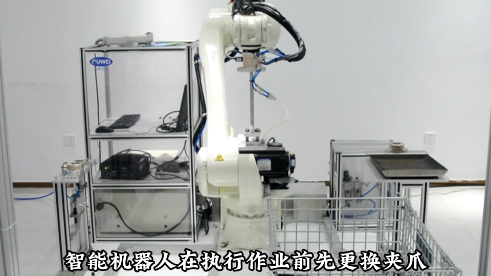 机器人上下料作业，提升生产效率# 机器人上下料
# #人工智能 