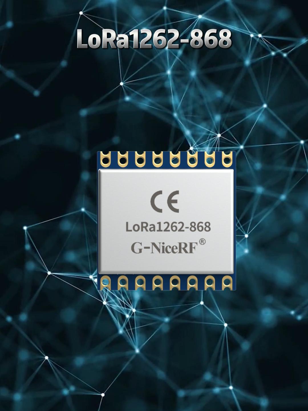 CE-RED认证 SX1262芯片 868MHz LoRa模块 LoRa1262