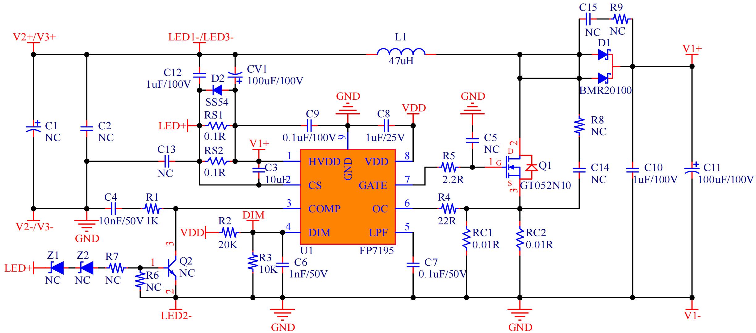 模拟调光芯片FP7195：降压，升压，升降压，一芯三用