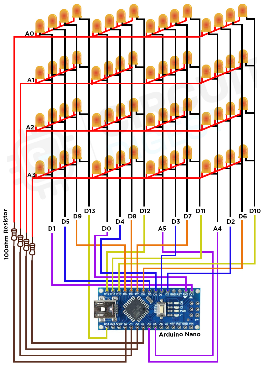 使用Arduino Nano制作一个4×4×4 LED<b class='flag-5'>立方体</b>