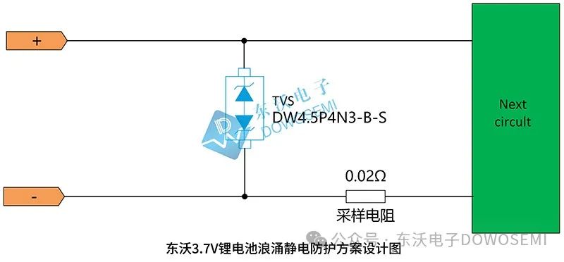 3.7V鋰電池浪涌靜電防護方案詳解