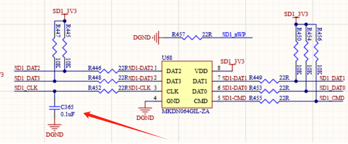 SD NAND的CLK引腳的注意事項和走線規范