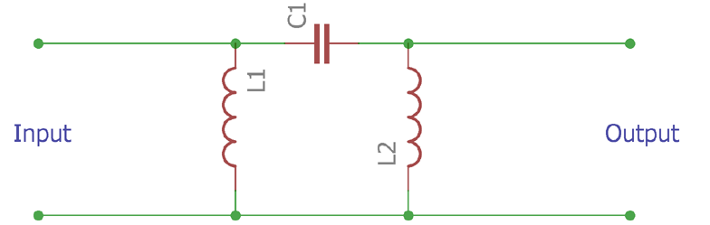 Pi滤波器作为高通滤波器的电路设计