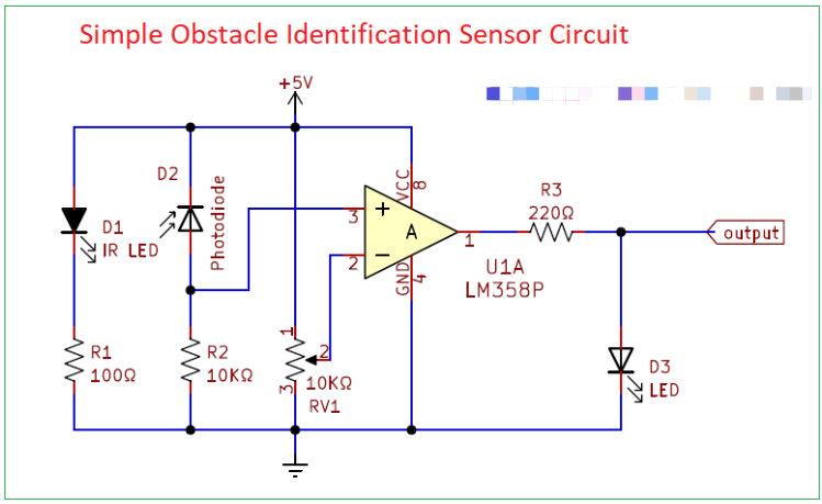 简单的障碍物识别传感器电路设计