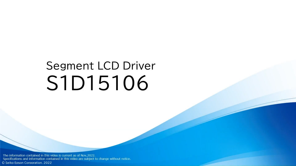 S1D15106LCD驱动器用于仪器控制器的介绍