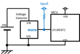 如何确定复位IC(电压检测器)的上拉电阻、电压浮动呢？