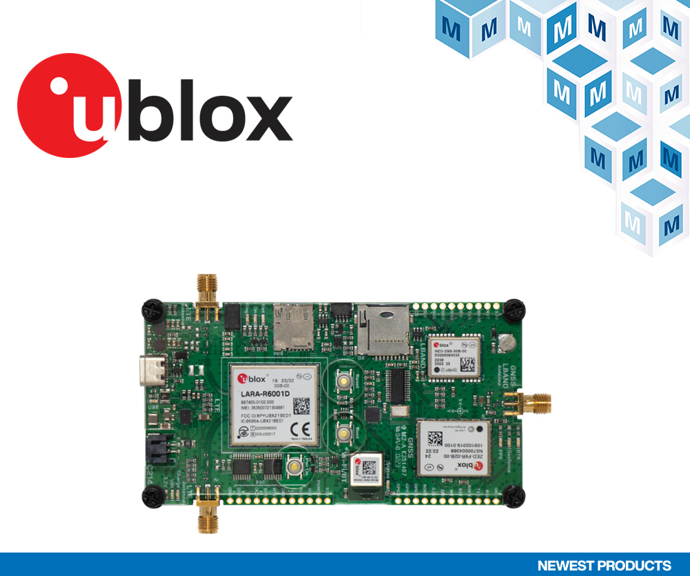 貿澤電子開售u-blox XPLR-HPG-2探索套件 助力快速開發高精度GNSS應用