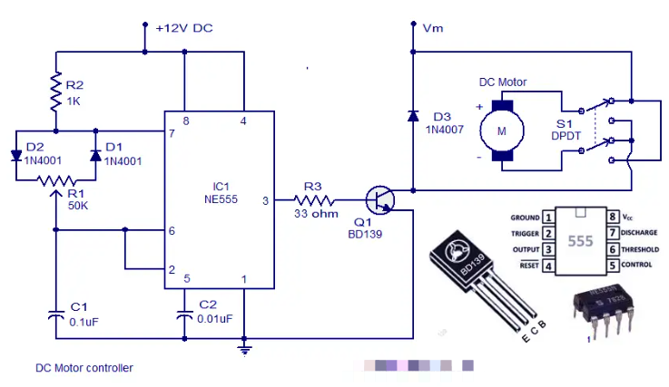 <b class='flag-5'>直流电机</b>控制器电路图分享