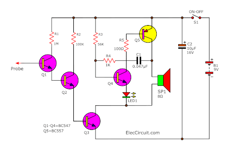 简单的非接触式交流电源电压检测器