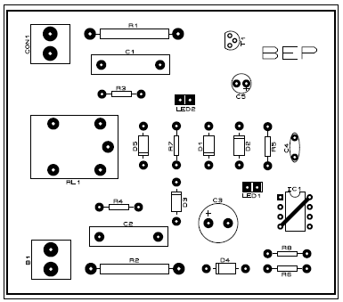 元件侧PCB IC 555 自动晚灯