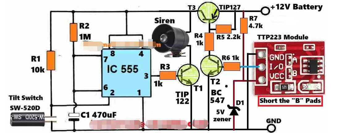 简单的<b class='flag-5'>摩托车</b><b class='flag-5'>防盗</b>安全<b class='flag-5'>报警</b>电路分享