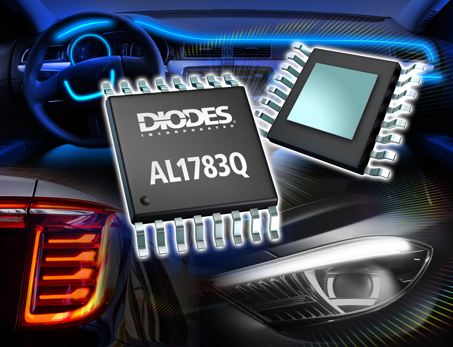 Diodes 公司推出符合汽車規格、可提供亮度和色彩獨立控制的三通道線性 LED 驅動器
