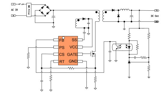 JYS1252P应用于正激工作的恒功率控制IC， 可替换TL<b class='flag-5'>3845</b>、<b class='flag-5'>UC3845</b>