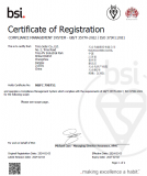 天合光能獲得BSI頒發的ISO 37301合規管理體系認證證書