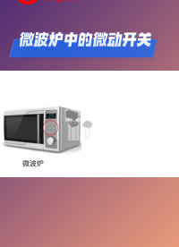 微波爐中的微動開關# 微動開關
