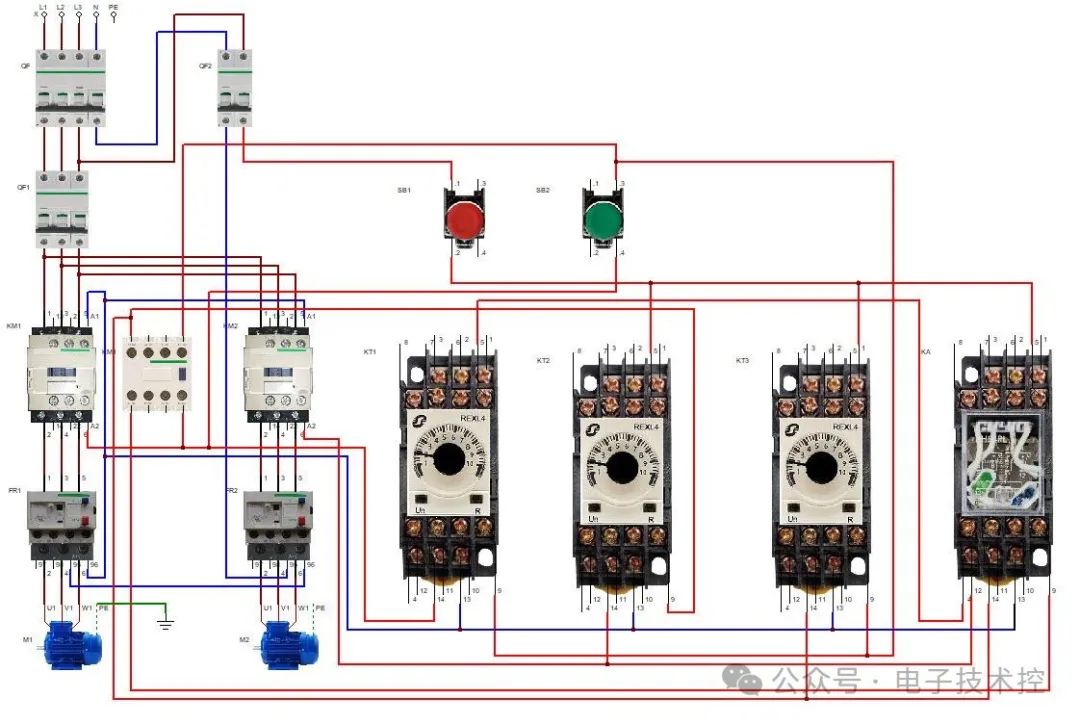 plc中间继电器接线图图片