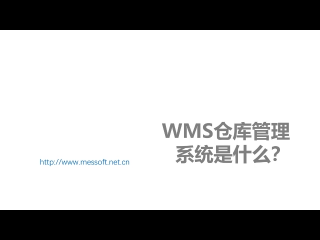 WMS仓库管理系统介绍