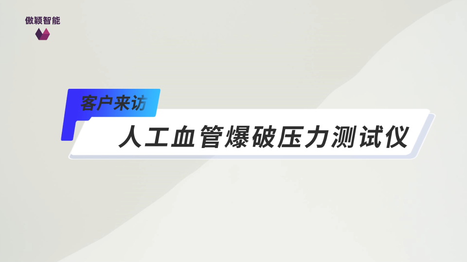 傲颖-人工血管爆破压力测试仪-客户来访视频