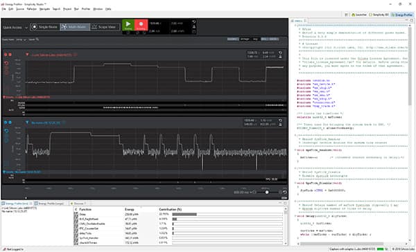 Silicon Labs Simplicity Studio 包含一个能量分析器（点击放大）