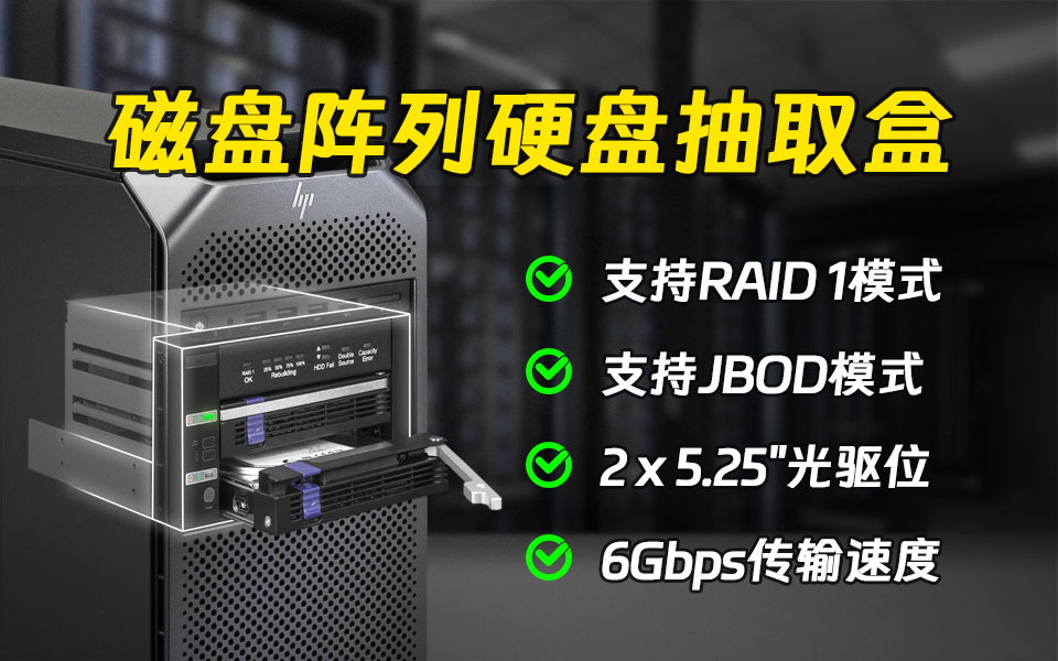 企业级双盘位RAID1磁盘阵列硬盘抽取盒，组工作站首选！#工作站 #工控机 #嵌入式系统 