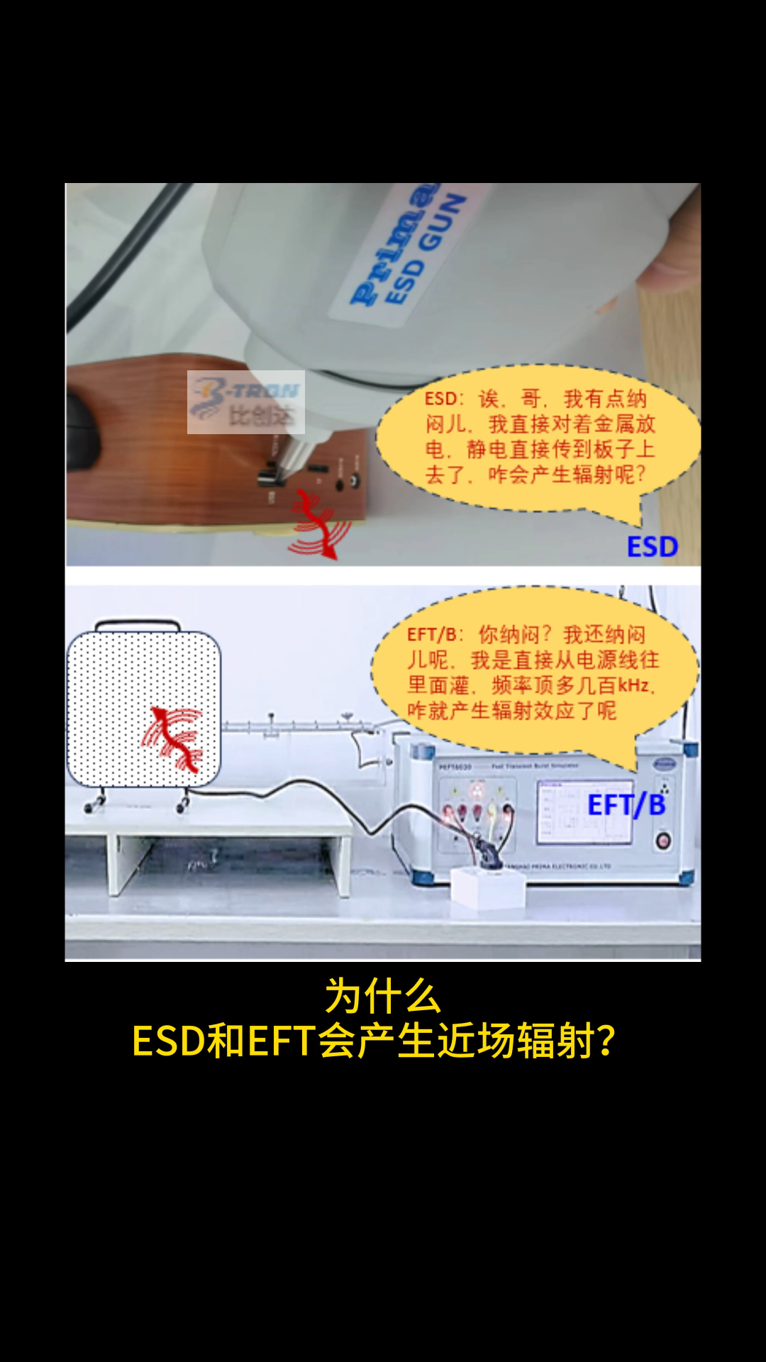 深圳比创达电子EMC｜为什么ESD和EFT会产生近场辐射？#深圳比创达电子EMC #ESD 