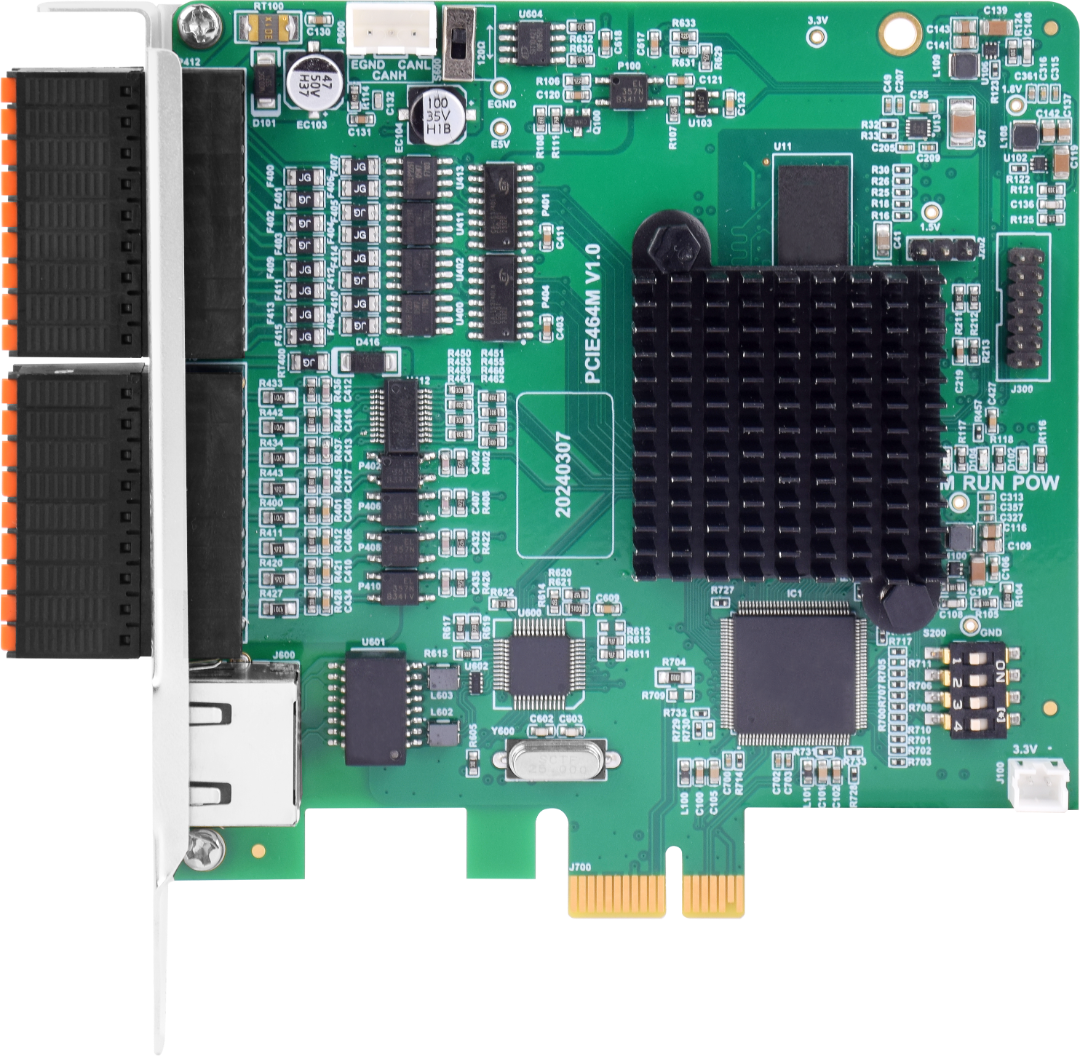 PCIE464M — 高速高精，超高速PCIe EtherCAT實時運動控制卡