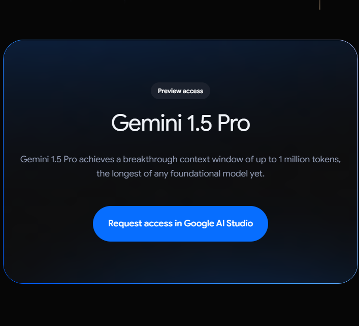 开发者申请Gemini 1.5 Pro API Key：轻松获取Gemini 1.5 Pro模型API Key并开发部署AI应用