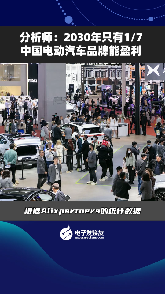 分析师:2030年只有1/7中国电动汽车品牌能盈利