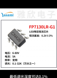 FP7130 类比科技 LED降压恒流驱动芯片　输入电压可达65V　最大电流５A　PWM和模拟调光　优化调光