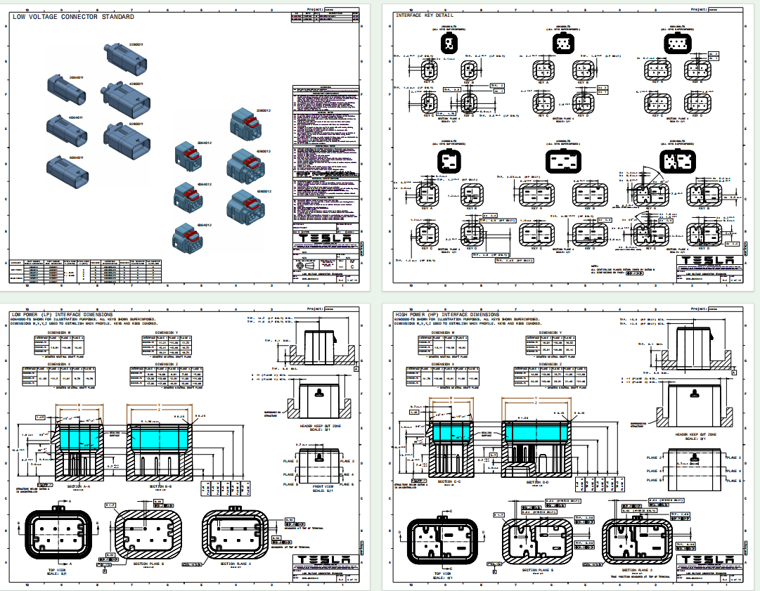 推进48V系统普及？特斯拉公开低压<b class='flag-5'>连接器</b><b class='flag-5'>标准</b>设计，邀请供应链加入