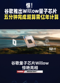 科技突破！谷歌推出量子芯片Willow五分鐘解決超算億年難題