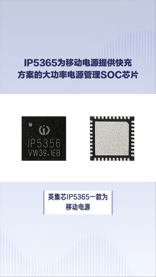 IP5365为移动电源提供快充解决方案的22.5W大功率电源管理SOC芯片#芯片 #电子元器件 #集成电路
 