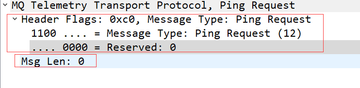 图 3.10 PINGREQ抓包报文图示