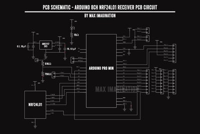 接线图 - Arduino Head Tracker、Pan-tilt Head 和 PCB 原理图