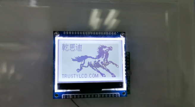 128x64图形点阵小尺寸低功耗工业LCD液晶显示模块 3.3V或5V供电 SPI串口或8位并口通讯