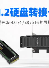 【新品上市】 1-2盘位 PCIe 4.0 M.2 NVMe SSD PCIe转接卡，免工具拆卸设计#转接卡 