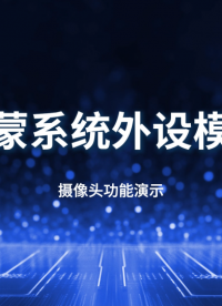 視美泰開源鴻蒙系統外設攝像頭模塊演示#OpenHarmony 