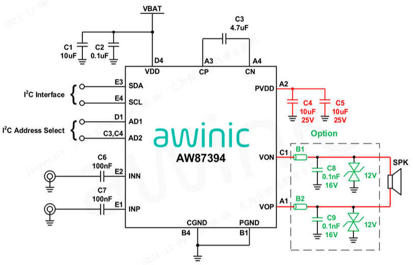  艾为推出Smart K AW87394FCR系列模拟音频功放