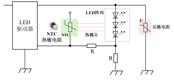 贴片NTC热敏电阻在LED照明中的应用