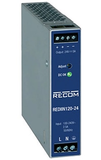 RECOM 的 REDIIN120 系列 120 W DIN 導(dǎo)軌電源圖片