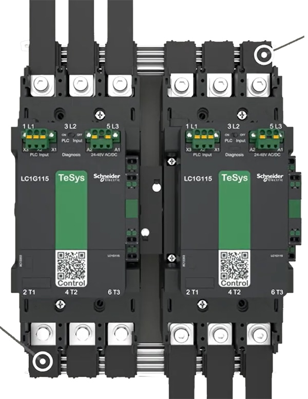 兩個(gè)聯(lián)鎖的 TeSys Giga 接觸器圖片