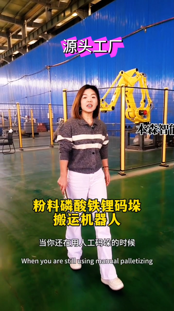 山東本森智能裝備    粉料磷酸鐵鋰碼垛搬運機器人#碼垛機器人
 