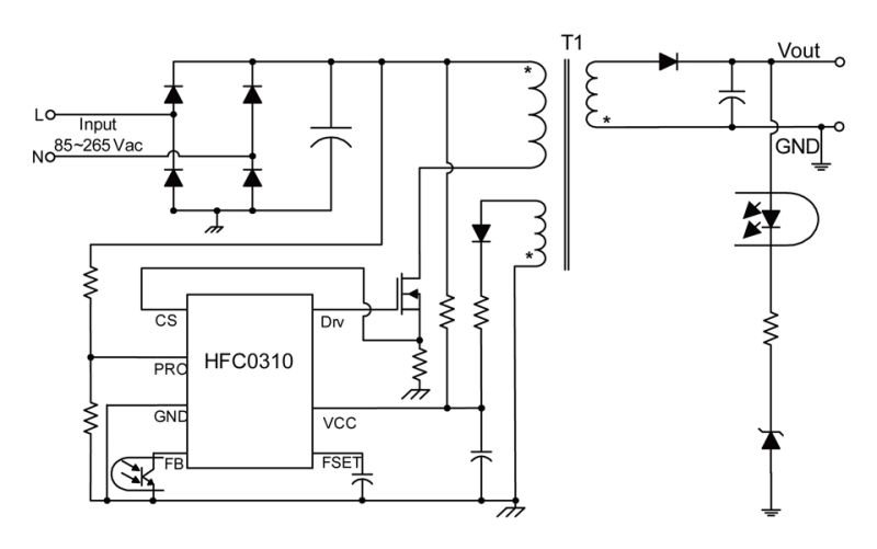 HFC0310 可调定频反激控制器 | 数据手册和产品介绍