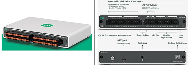 NI USB-6400 系列中的 USB-6453 圖片（點擊放大）