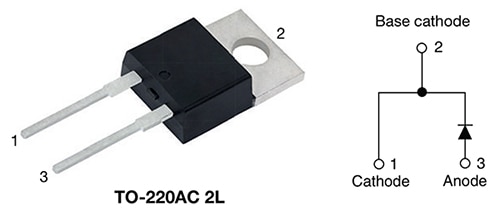 Vishay Semiconductor 的 VS-3C05ET12T-M3 SiC MPS 二極管