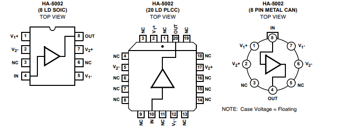 HA-5002系列110MHz、高轉換速率、高輸出電流緩沖器應用筆記