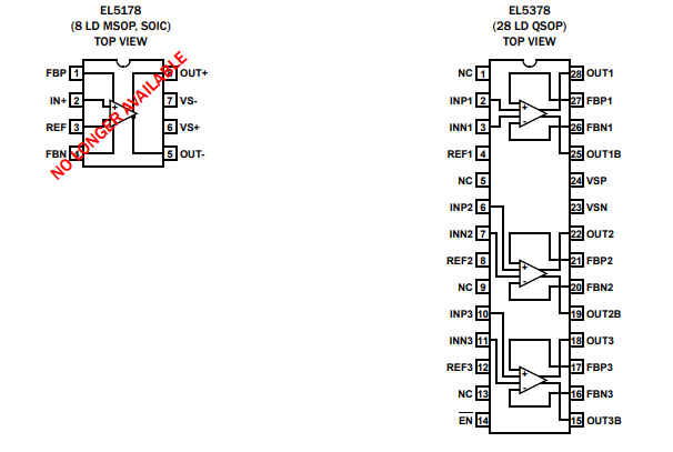 EL5378系列<b class='flag-5'>700MHz</b>高帶寬放大器應用筆記